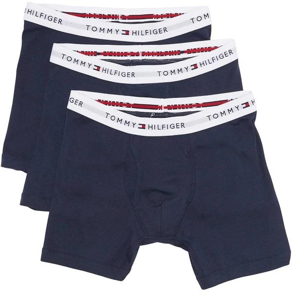 3pk Tommy Hilfiger Men's Cotton Classic Boxer Briefs Underwear Navy Blue - Navy - L - AfterPay & zipPay Available