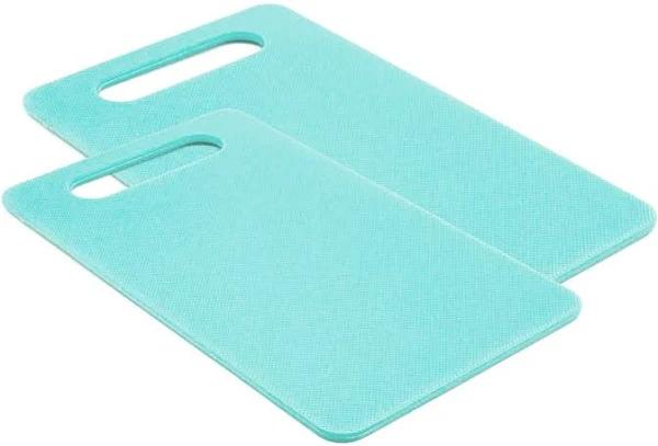 Greenlife 2 Piece Cutting Board Kitchen Set, Dishwasher Safe, Extra Durable, Turquoise