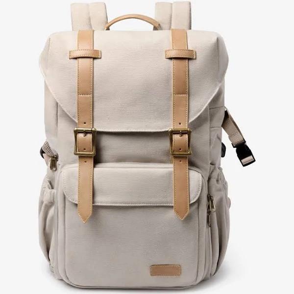 Photo Series/ Photo Camera Backpack, Ivory White