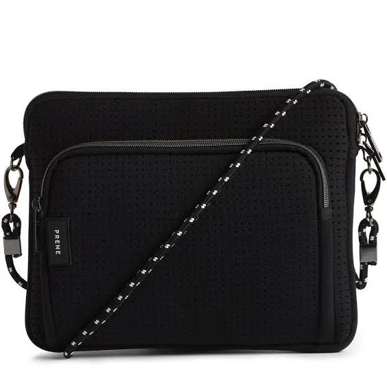 The Evie Bag (Black) Neoprene Crossbody Bag