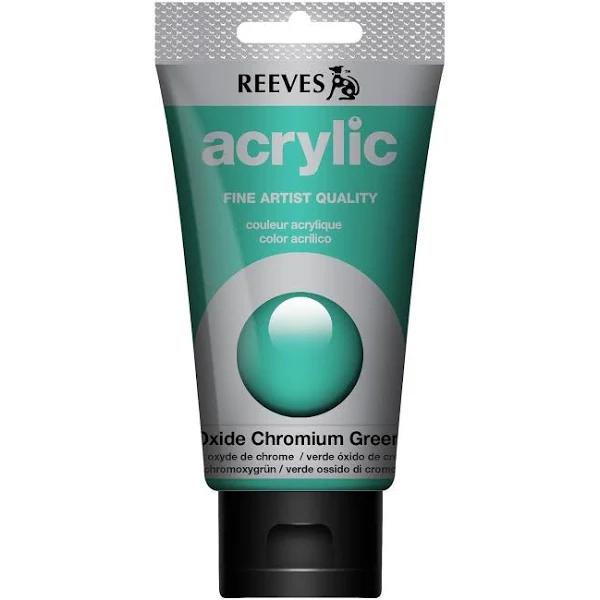 Reeves: Fine Acrylic Paint - Oxide Chromium Green (75ml)