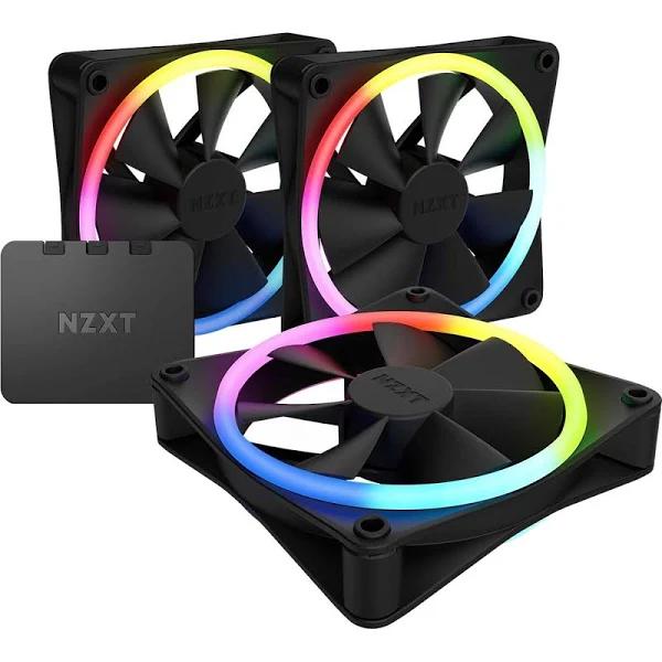 NZXT RF-D12TF-B1 Cooling Fan Kit - Plastic, Rubber, Polycarbonate - Black