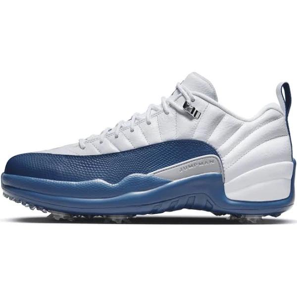 Air Jordan Men's XII Low Golf Shoes, Size 8, White/Blue