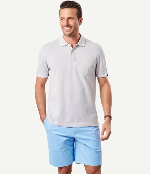 GAZMAN Oxford Pocket Polo in Pale Grey XXL