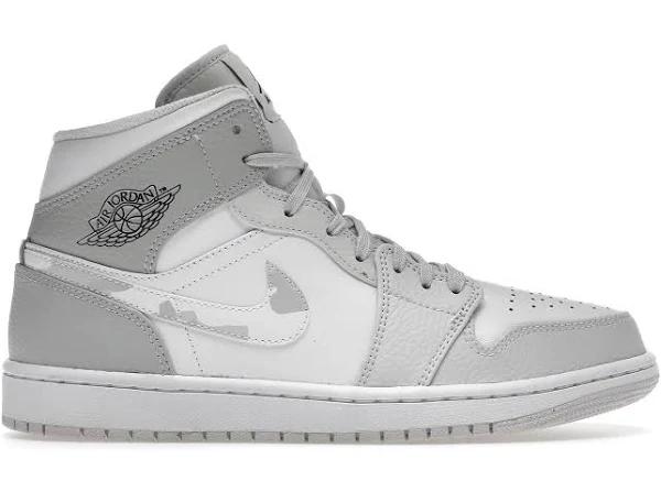 Air Jordan 1 Mid 'White Camo' Shoes - Size 8