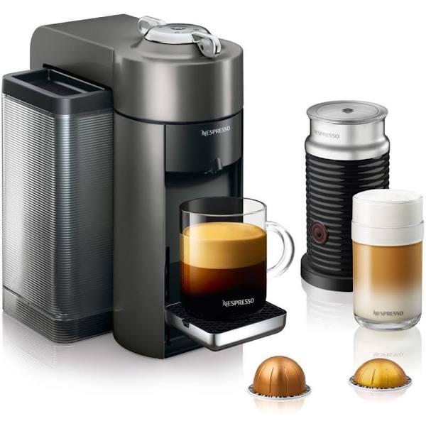 NespressoVertuo Coffee and Espresso Machine by De'Longhi with Milk Frother, 1000 Milliliters, Graphite Metal