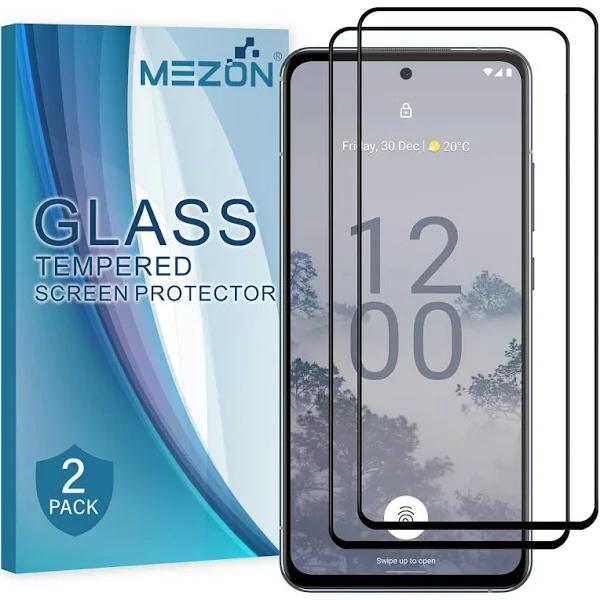 [2 Pack] MEZON Full Coverage Nokia X30 5G Tempered Glass Crystal Clear Premium 9H HD Screen Protector (Nokia X30 5G, 9H Full)