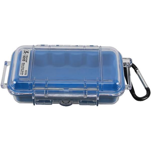 Pelican 1015 Micro Case - Clear With Blue