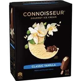 Connoisseur Ice Cream Vanilla 4 Pack