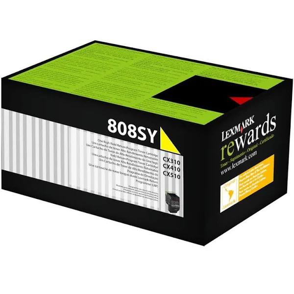 Lexmark 808SY Yellow Toner Cartridge