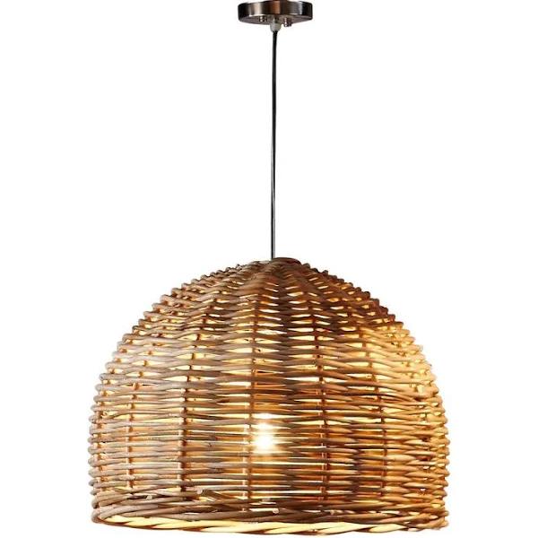 Emac & Lawton Rattan - 1 Light Rattan Ceiling Pendant, Small