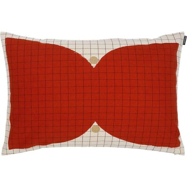 Marimekko Kalendi Cushion Cover 40 x 60 cm linen,gold,red Onesize