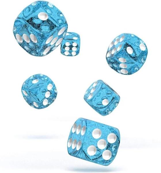 Oakie DOAKIE Dice D6 16 mm Speckled - Light Blue (12)