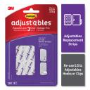 Command Adjustables Adhesive Repositionable Refill Strips Clear - 18 Pack