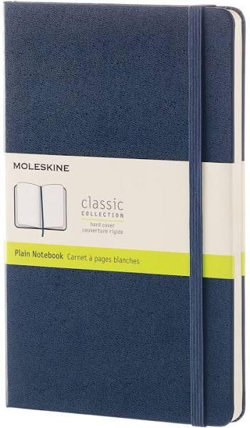 Moleskine - Classic Hard Cover Notebook - Large Sapphire Blue / Plain