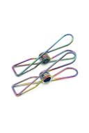 Morgan & Taylor Large Stainless Steel Pegs 40 Pack in Rainbow Multi