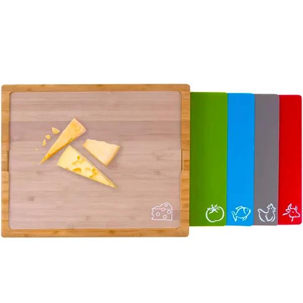 Bamboo Chopping Board With 5 Inserts