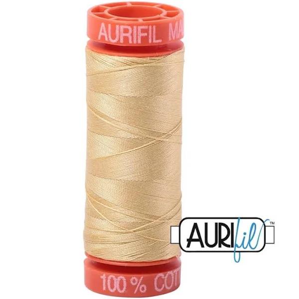 Aurifil Cotton Mako 2125 Solid Wheat NE 50 Cotton Mako 200m Spool