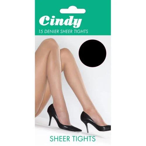 Cindy Womens/Ladies 15 Denier Sheer Tights (1 Pair) Black Tights