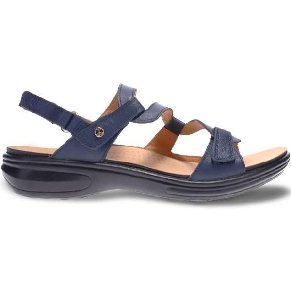 Revere Miami Back Strap Sandal - Blue French - Womens - Size 6-Medium - Leather - Ezibuy