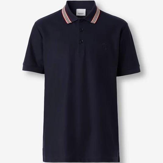 Burberry Icon Stripe Collar Polo Shirt , Size: XXS