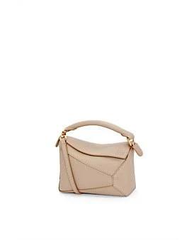 David Jones Loewe Puzzle Edge Mini in Grained Calf in Sand