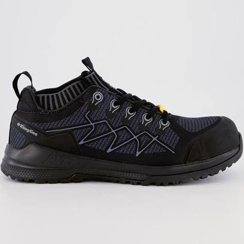 KingGee Work Boots - Vapour Knit - Black/Grey - 9