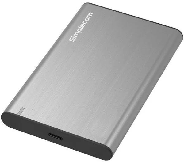 Simplecom SE221 Aluminium 2.5' SATA HDD/SSD to USB 3.1 Enclosure Grey