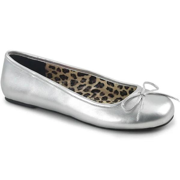 ANNA-01 Silver Met. Pu Ballet Flats 11