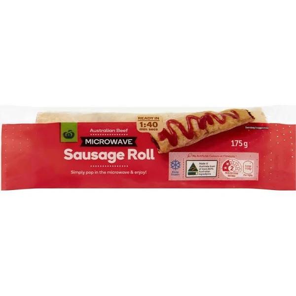 Woolworths Australian Beef Microwave Sausage Roll 175g