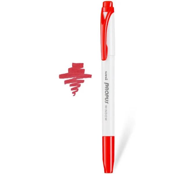 Uni Propus Window PUS-103T Twin Tip Highlighter - Basic Red #15397