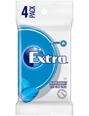 Extra Peppermint Sugar Free Chewing Gum 4 x 10 Piece Pack