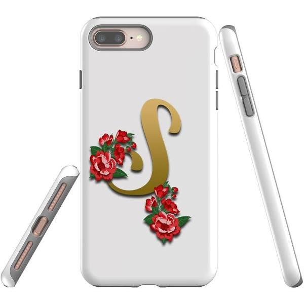 For iPhone 8+ Plus/7+ Plus Case, Shielding Back Cover,Letter S