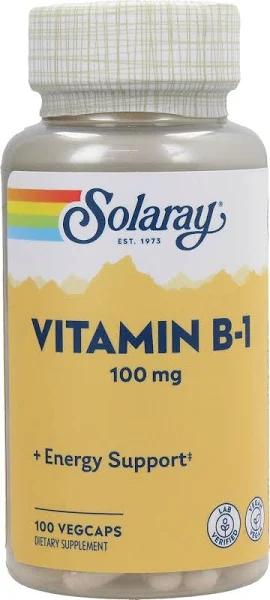 Solaray Vitamin B-1 - 100 MG - 100 Capsules