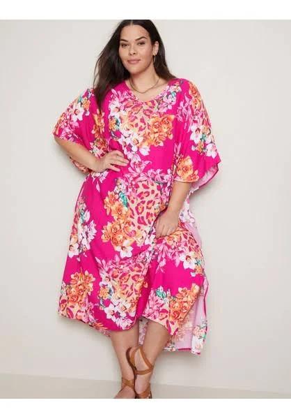 Autograph Elbow Sleeve Maxi Summer Kaftan Dress