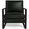 Box Leather Occasional Armchair Black by Freedom