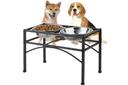 OliandOla Dual Elevated Raised Pet Dog Puppy Feeder Bowl Stainless Steel Food Water Stand -Not-Available