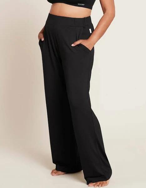 Downtime Wide Leg Lounge Pant, Black / XL