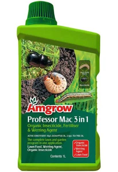 Amgrow Lawn Insecticide Organic 3-in-1 Professor Mac 1L