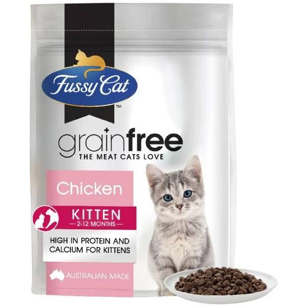 Fussy Cat Grain Free Kitten Dry Cat Food Chicken with Vegetables 450g