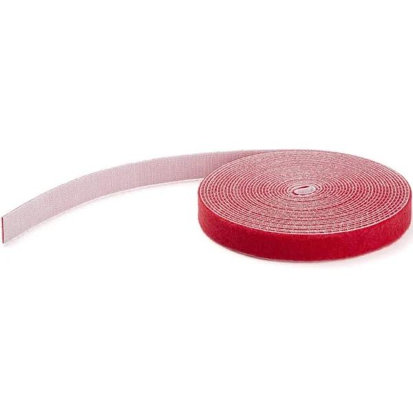 Startech 100ft. Hook and Loop Roll - Red - Reusable