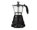 Leaf & Bean Eletric Espresso Maker Italian Coffee Percolator 3 Cup Black/Silver - AfterPay & zipPay Available