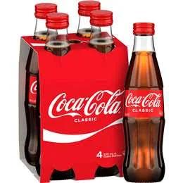 Coca - Cola Classic Glass Bottle 300ml x 4 Pack