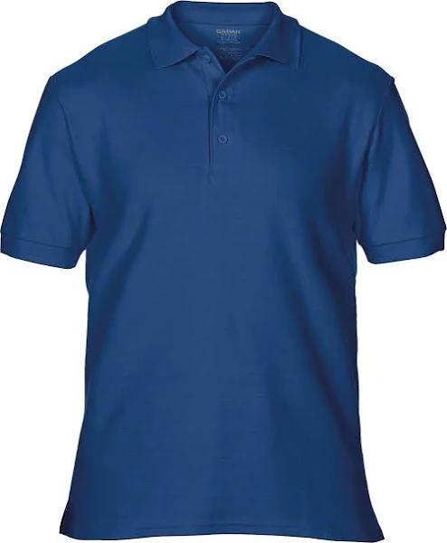 Gildan Mens Premium Cotton Sport Double Pique Polo Shirt Navy S