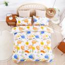 Dreamaker 100% Cotton Sateen Quilt Cover Set Lily in Orange Print King Single