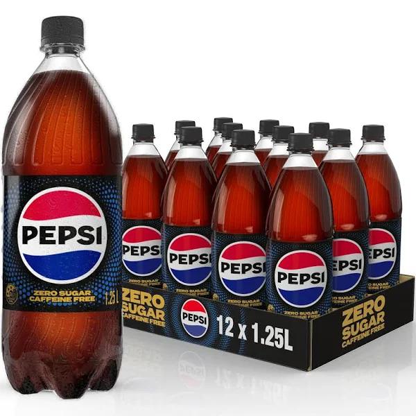 Pepsi Light Caffeine Free Cola Soft Drink, 12 x 1.25L