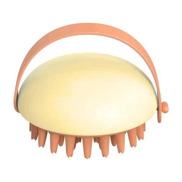 Silicone Hair Shampoo Brush Handheld Head Cleaning Washing Scalp Massage Comb AU - Yellow