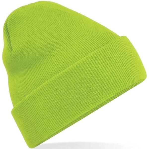 Beanie with Flap Lime - Beechfield BF045