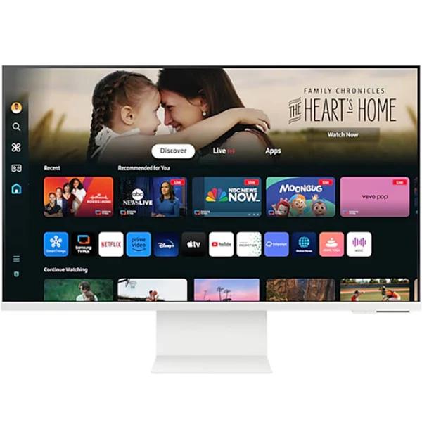 Samsung M8 32" UHD 4K Smart Monitor with Smart TV Experience and Iconic Slim Design - White Color [LS32DM801UEXXY]