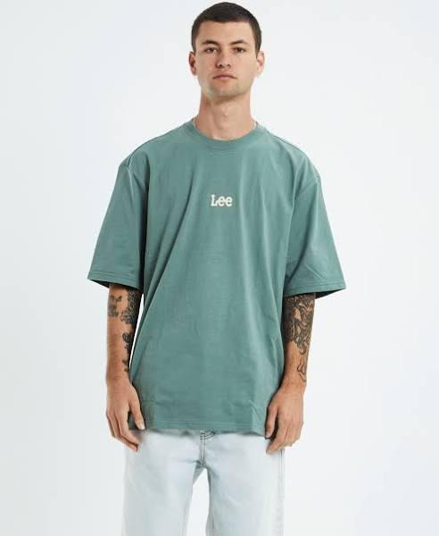 Lee - Men's Green Printed T-shirts - Altos Baggy Tee - Size M at The Iconic